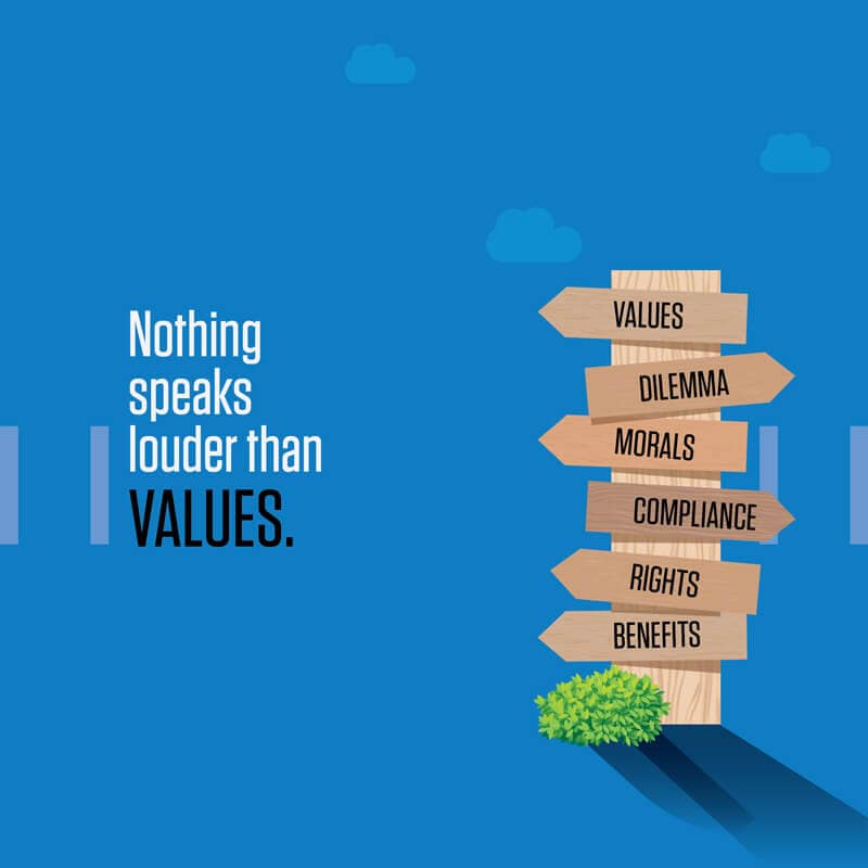 Nothing speaks louder than values.