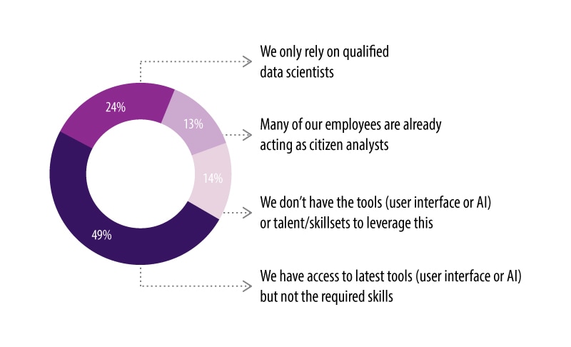 Citizen analysts are in short supply, with most respondents saying they have the tools but not the necessary experience