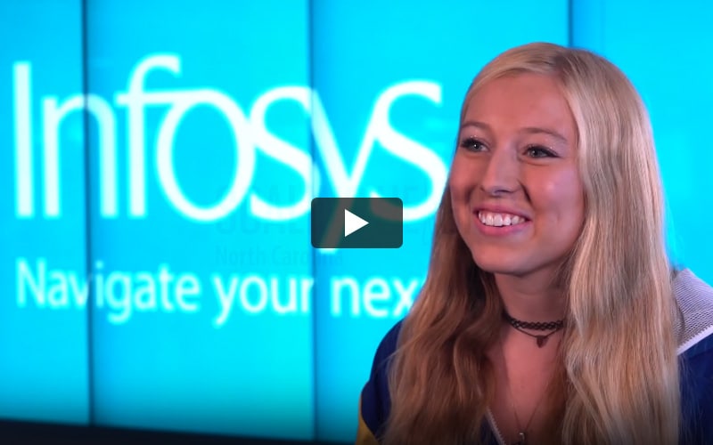 Stephanie from the Raleigh hub talks about her experience with Infosys