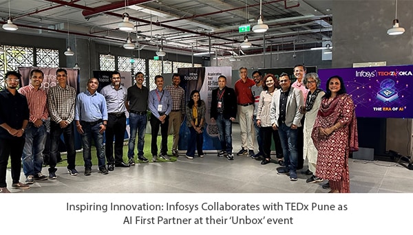 Inspiring Innovation: Infosys Collaborates with TEDx Pune as AI First Partner at their ‘Unbox’ event