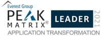 Infosys Positioned as a Leader and Star Performer in the Everest Group PEAK Matrix® for Application Transformation Service Providers 2021 Infosys Positioned as a Leader and Star Performer in the Everest Group PEAK Matrix® for Application Transformation Service Providers 2021