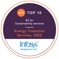 Infosys ranked Winner in HFS Energy Transition Services, 2022