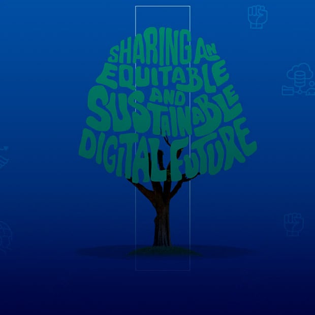 Compartilhando um futuro digital justo e sustentável