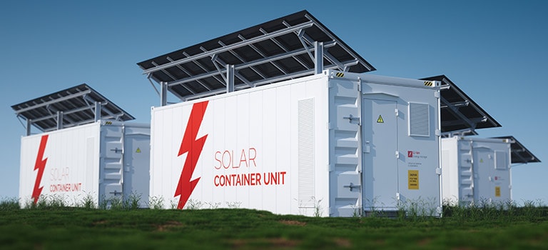 Solar container unit