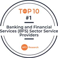 Infosys ranks #1 service provider in HFS Top 10 Banking  and Financial Services (BFS) Sector Service Providers 2019