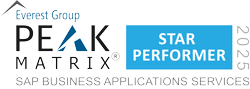 SAP Business Applications Services 2025 PEAK Matrix Award Logo Star Performer