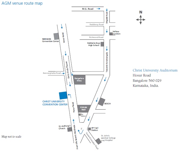 AGM venue route map