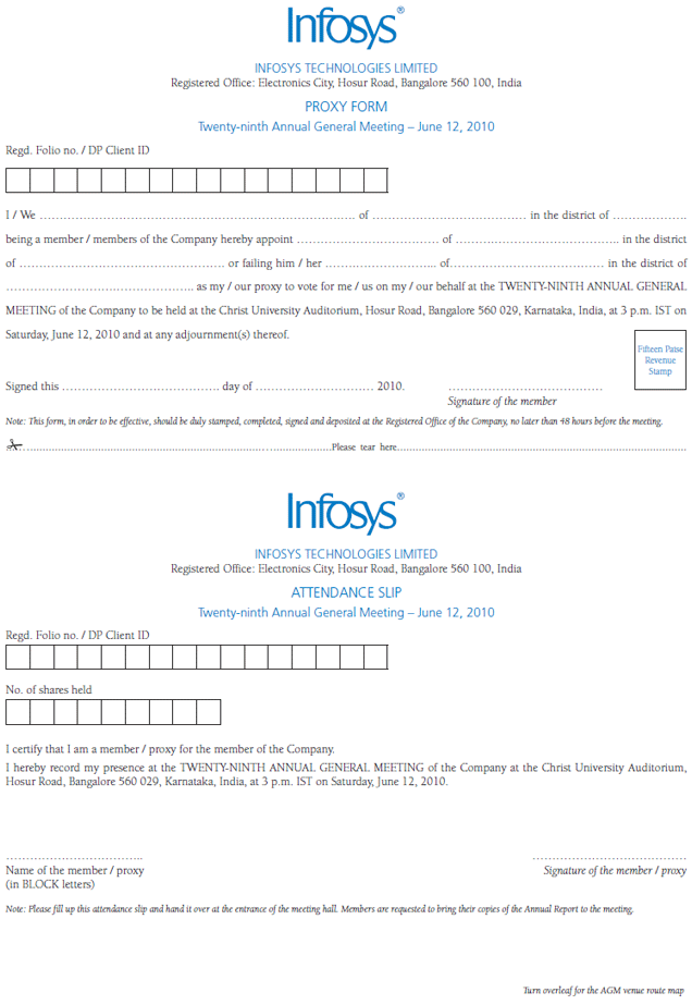 Proxy Form and Attendance Slip