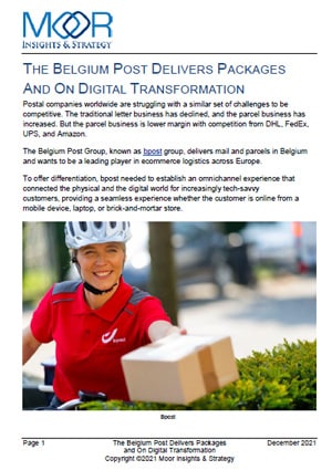 THE BELGIUM POST DELIVERS PACKAGES AND ON DIGITAL TRANSFORMATION
