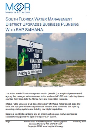 SOUTH FLORIDA WATER MANAGEMENT DISTRICT UPGRADES BUSINESS PLUMBING WITH SAP S/4HANA