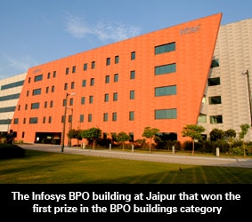 Infosys BPO building Jaipur - LEED Platinum Rating & first prize BPO buildings