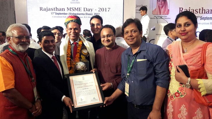 Infosys Jaipur team with the Rajasthan Export Award