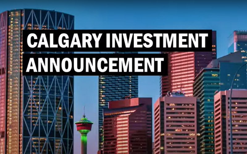 Calgary Investment Announcement made on March 3rd, 2021