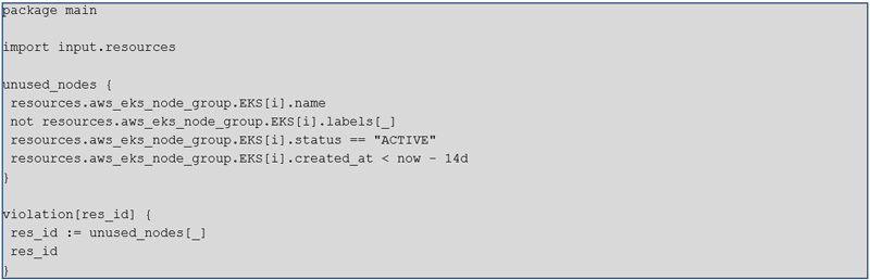 Example 2 – EKS cost optimization policy